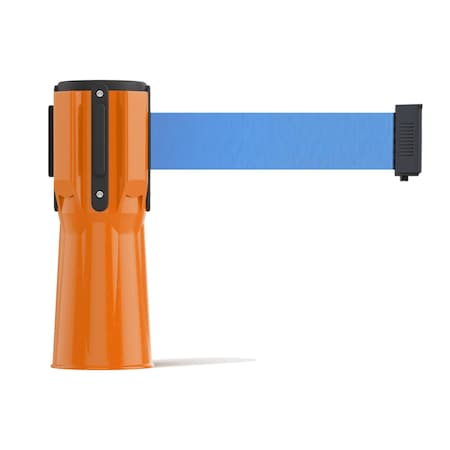 Montour Line Retractable Belt Barrier Cone Mount Orange Case 11ft. Lt Blu Belt CP100-OR-LBL-110